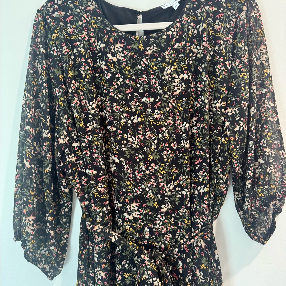 Baltic Born Black Floral Long Dress